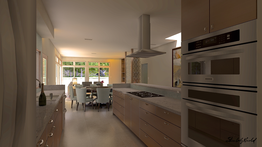 Napa Model Kitchen Toward Dining Area