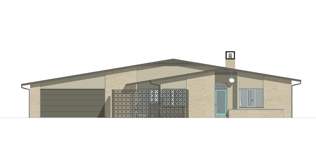 Napa Model Front Elevation Midcentury Modern